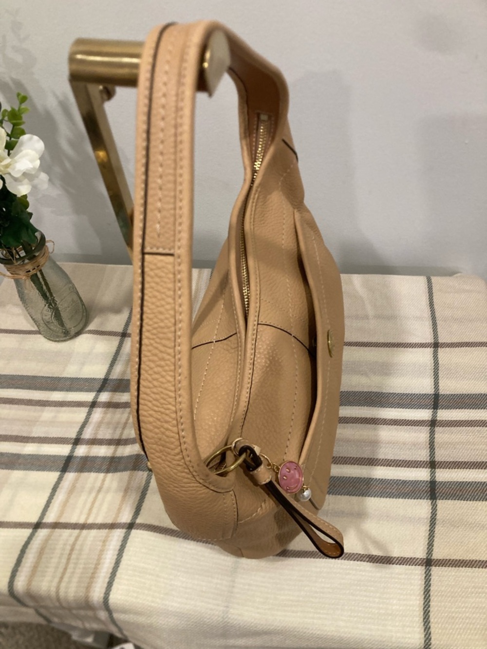Coach Ergo Pebbled Leather Hobo Bag Tan Camel Shoulder Bag Style 11612 - Picture 6 of 10